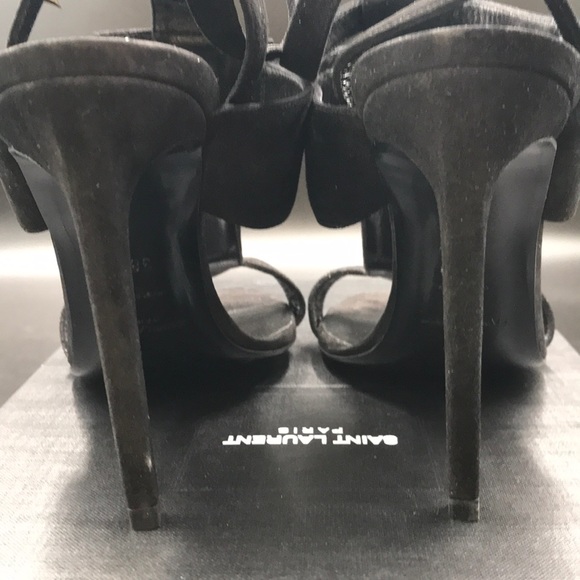 YSL SAINT LAURENT Paris Kid Scamosciato Blk Gold - Picture 5 of 8